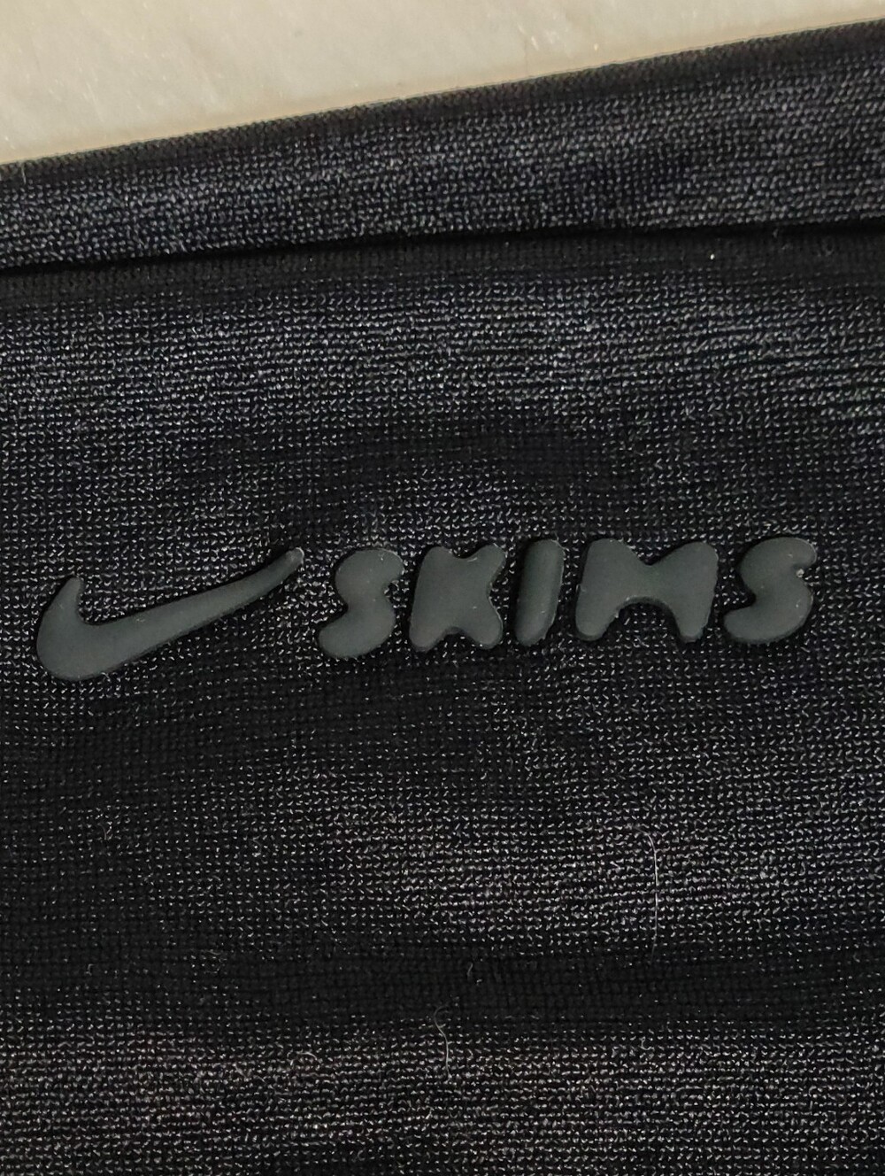Nike SKIMS Stretch Knit Fold Over Wide Leg Pants Black Obsidian XS NEW - Picture 3 of 6